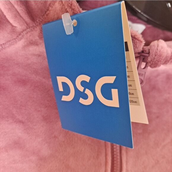DSG Velour Zip Up in Pink. Super Soft. Small Pockets On Each Side. NWT Size 6/7 - Picture 7 of 8